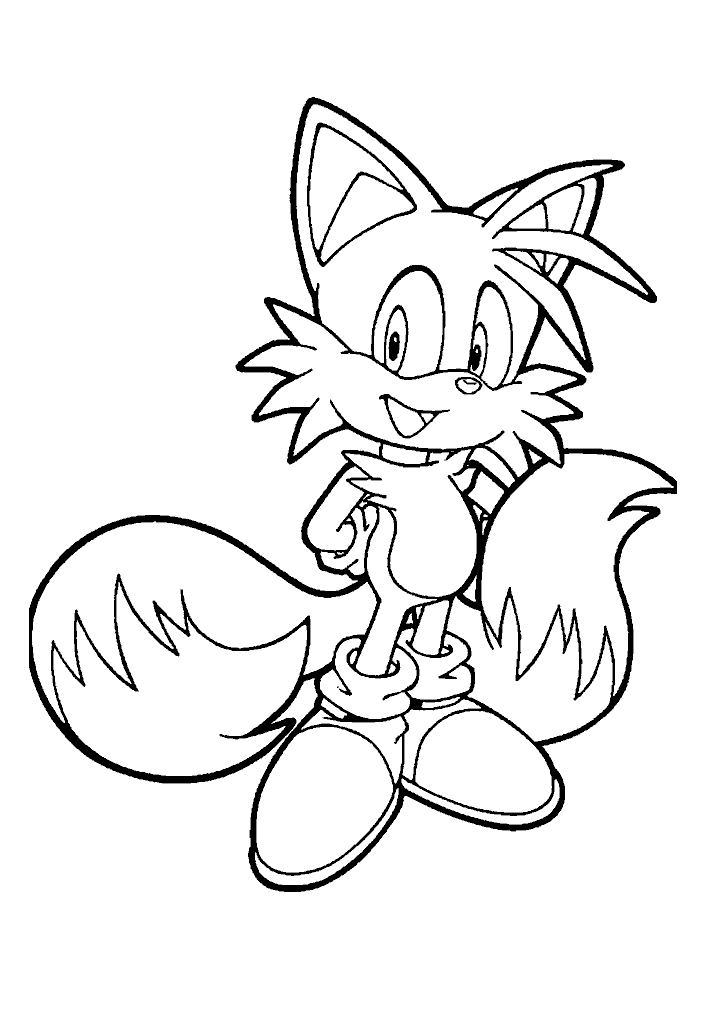 sonic para colorir