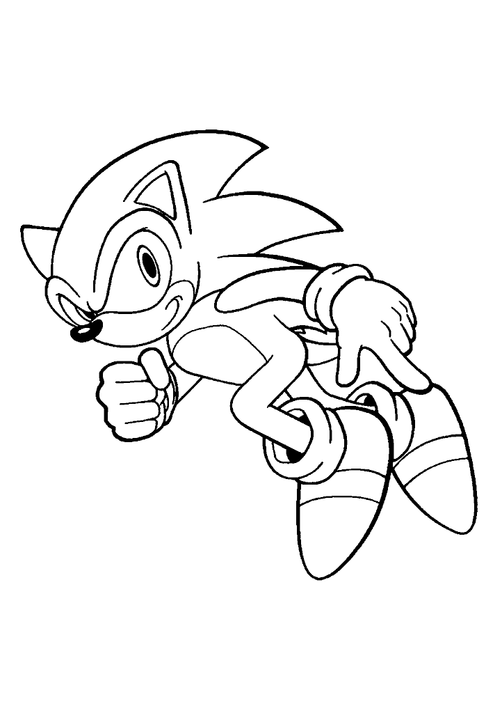 sonic para colorir