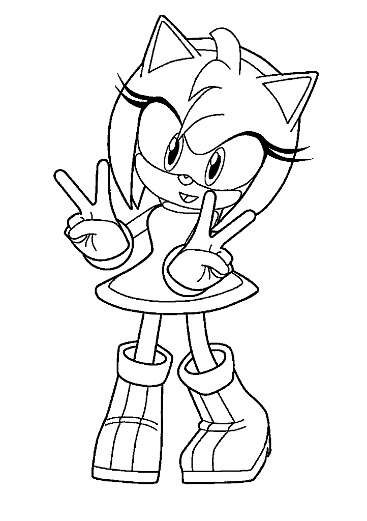 sonic para colorir