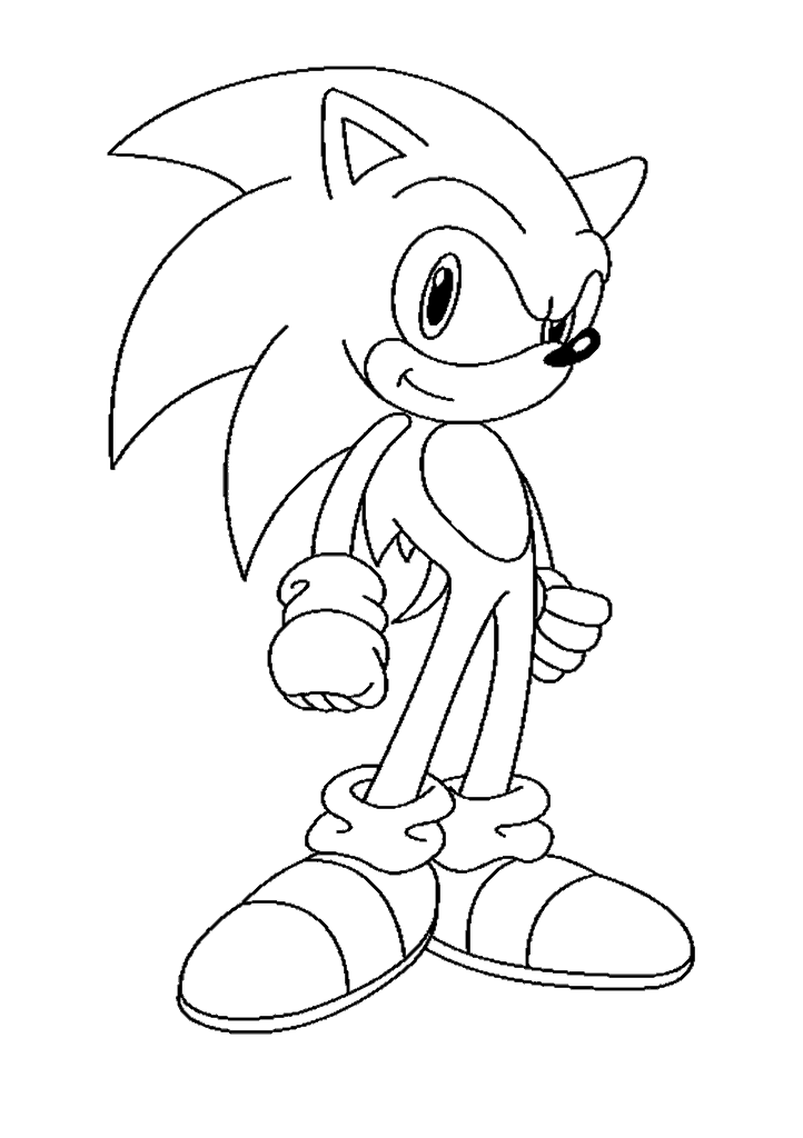 sonic para colorir