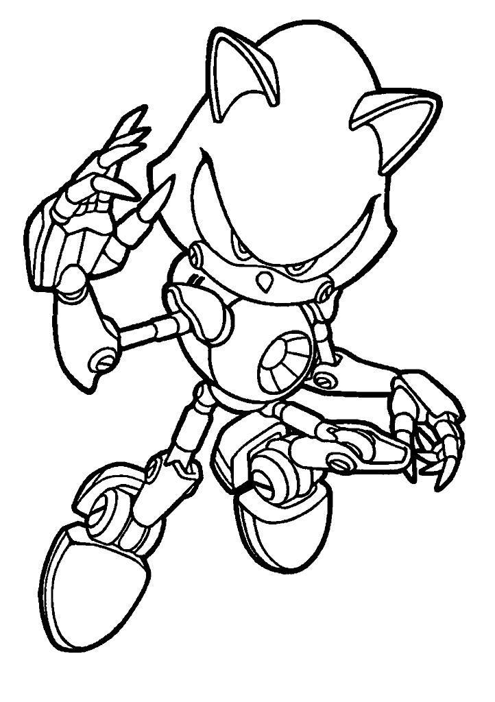 sonic para colorir