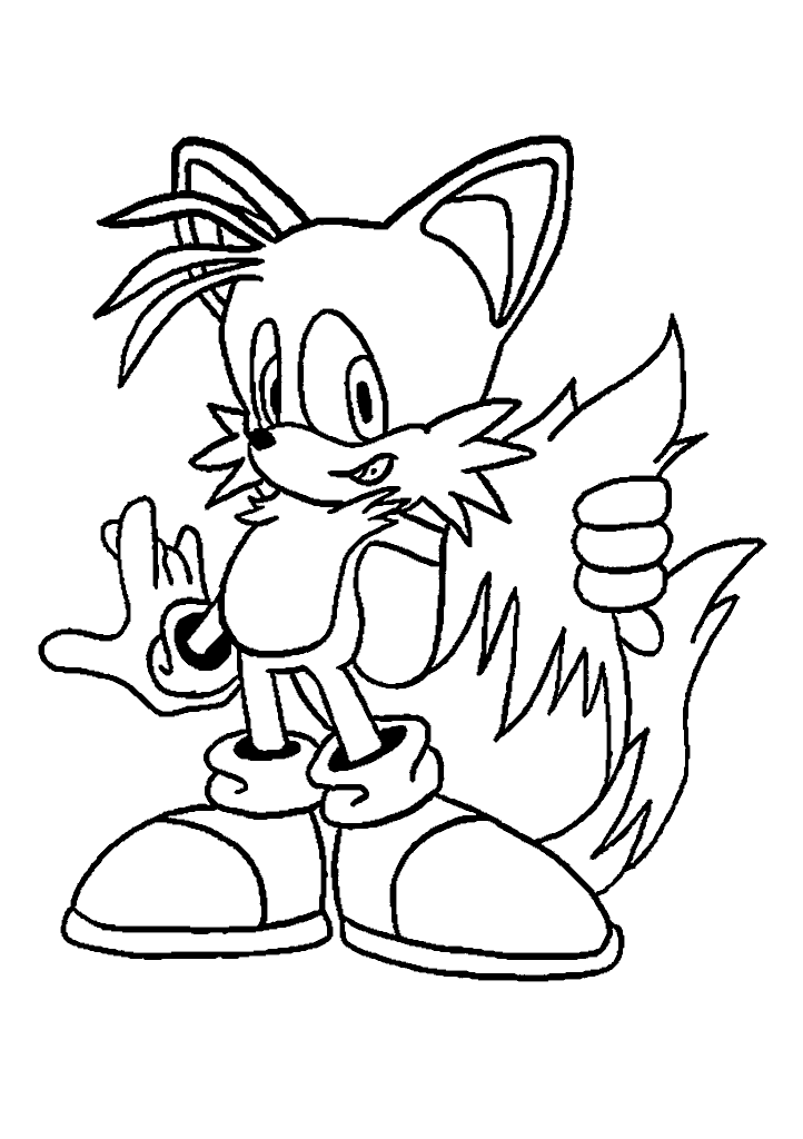 sonic para colorir