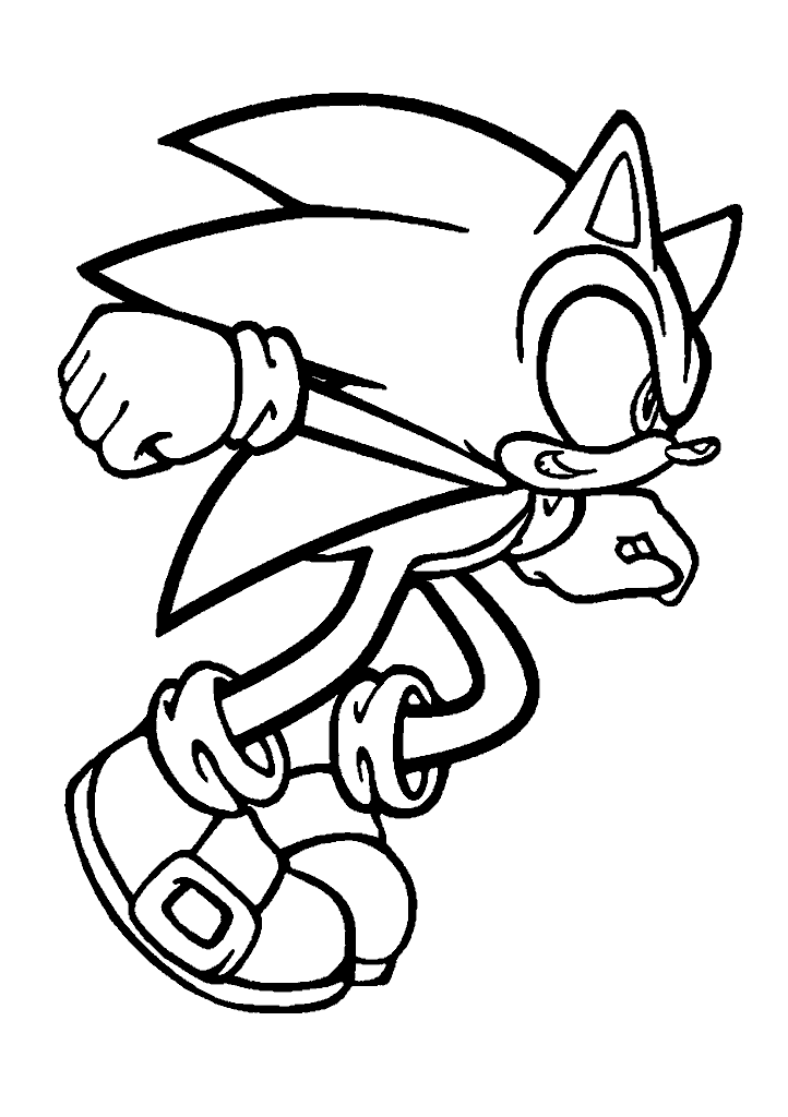 sonic para colorir