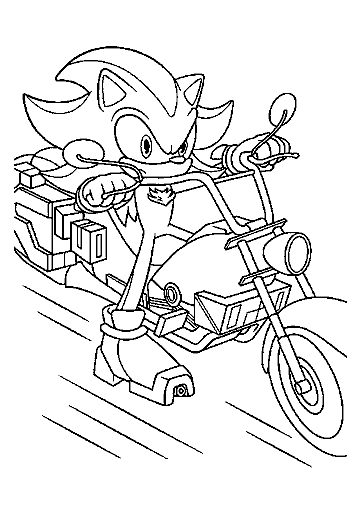 sonic para colorir