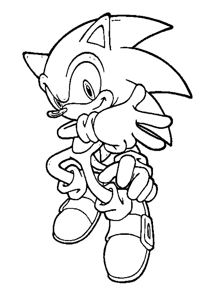 sonic para colorir