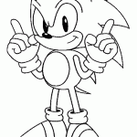 sonic para colorir