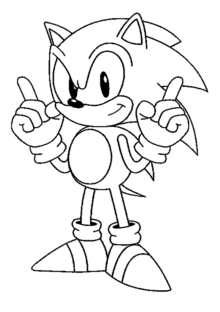 sonic para colorir