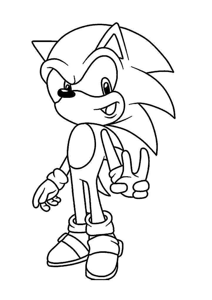 sonic para colorir