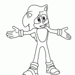 sonic para colorir