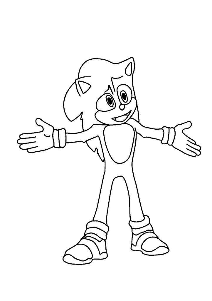 sonic para colorir