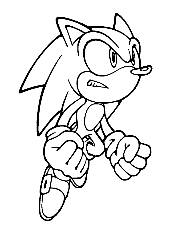 sonic para colorir