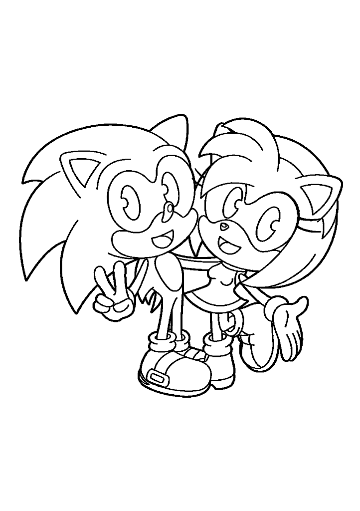sonic para colorir