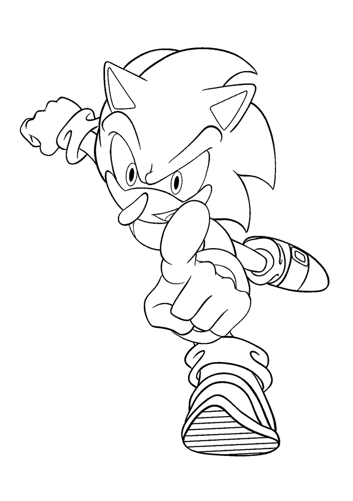 sonic para colorir