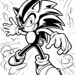sonic para colorir