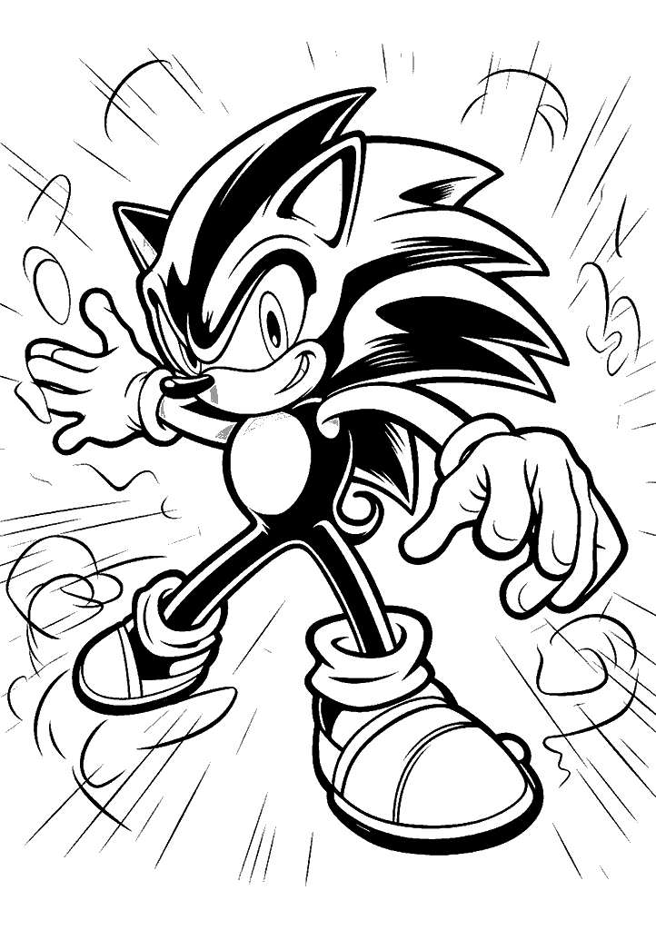 sonic para colorir