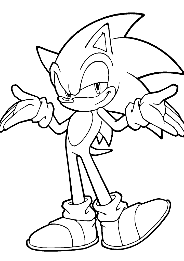 sonic para colorir