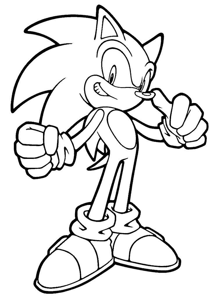 sonic para colorir
