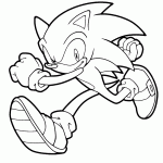 sonic para colorir