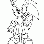 sonic para colorir