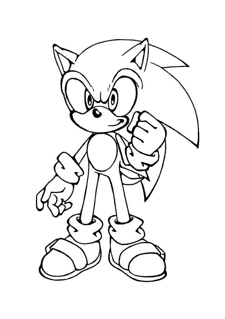sonic para colorir