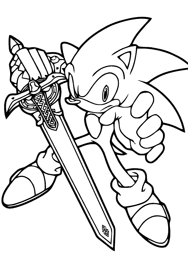 sonic para colorir