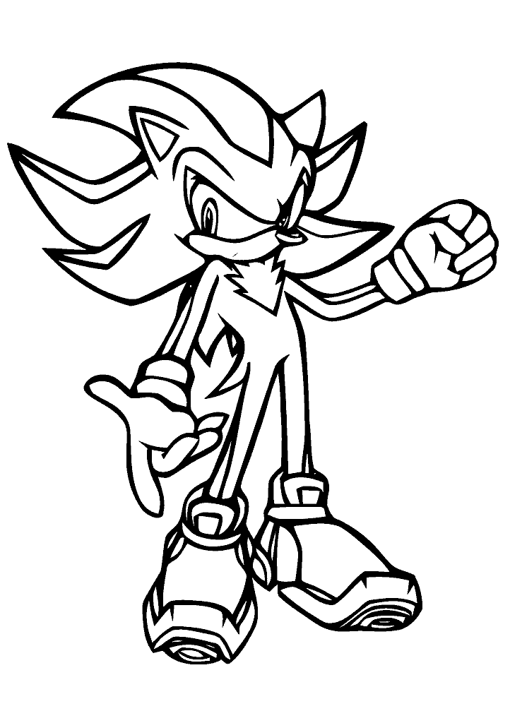 sonic para colorir