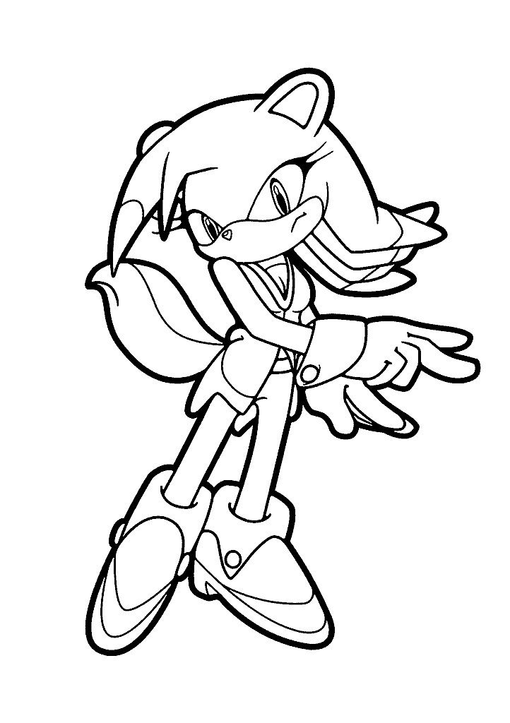 sonic para colorir