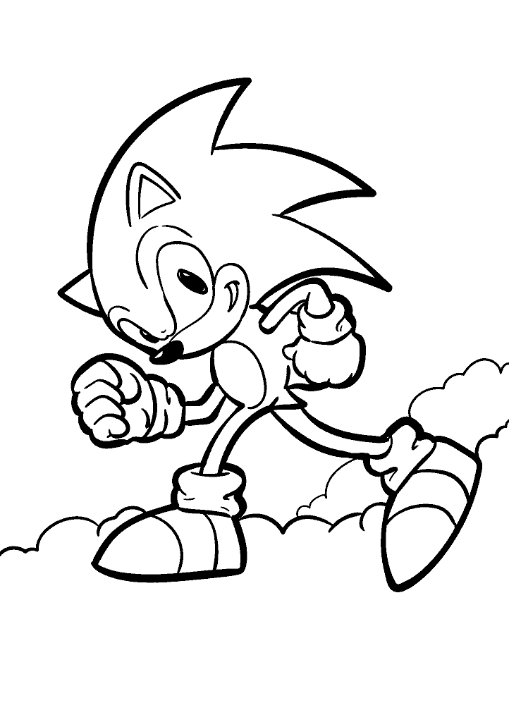sonic para colorir
