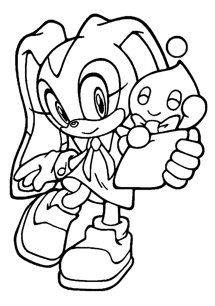 sonic para colorir