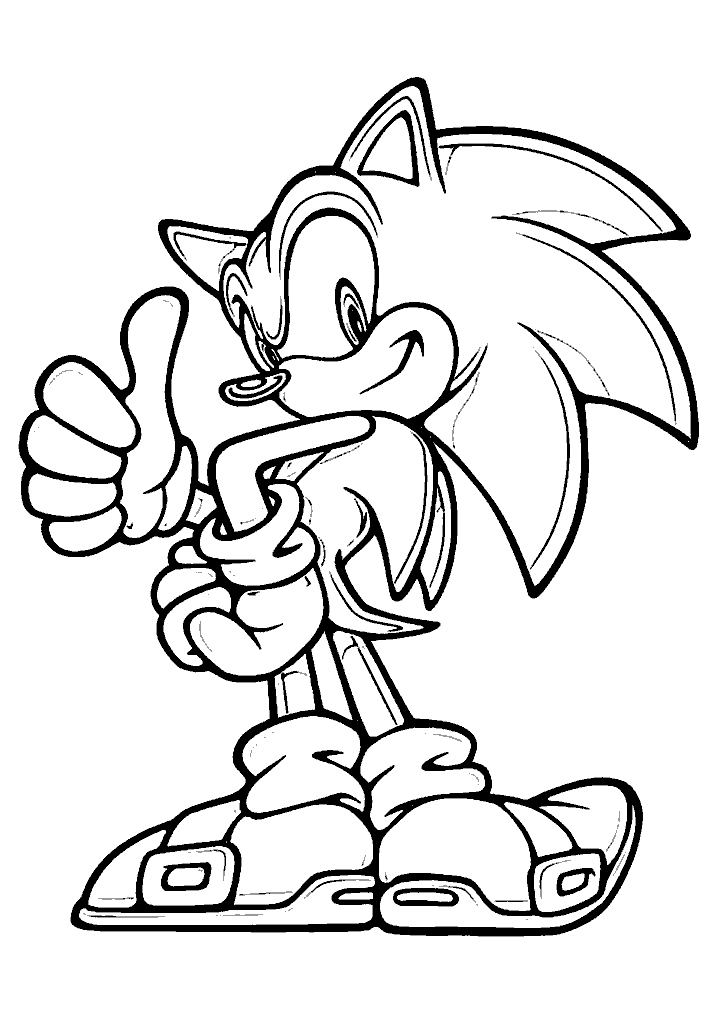 sonic para colorir