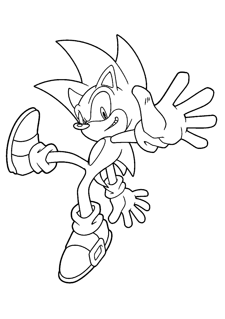 sonic para colorir
