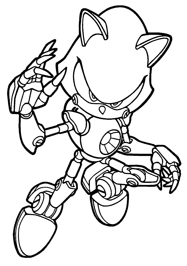 sonic para colorir