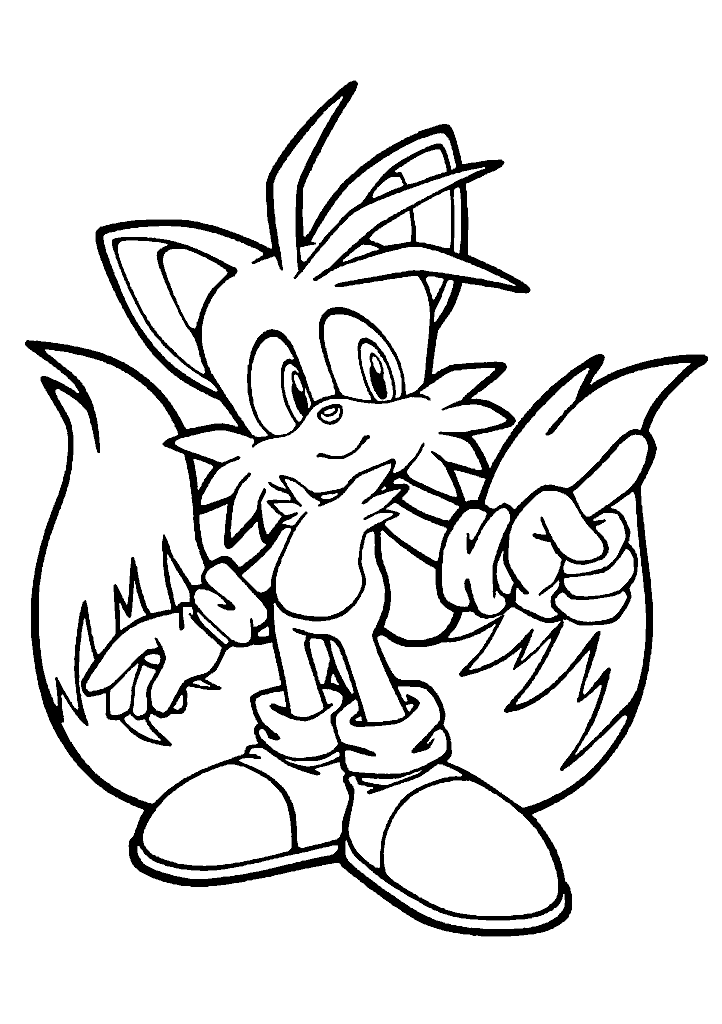 sonic para colorir