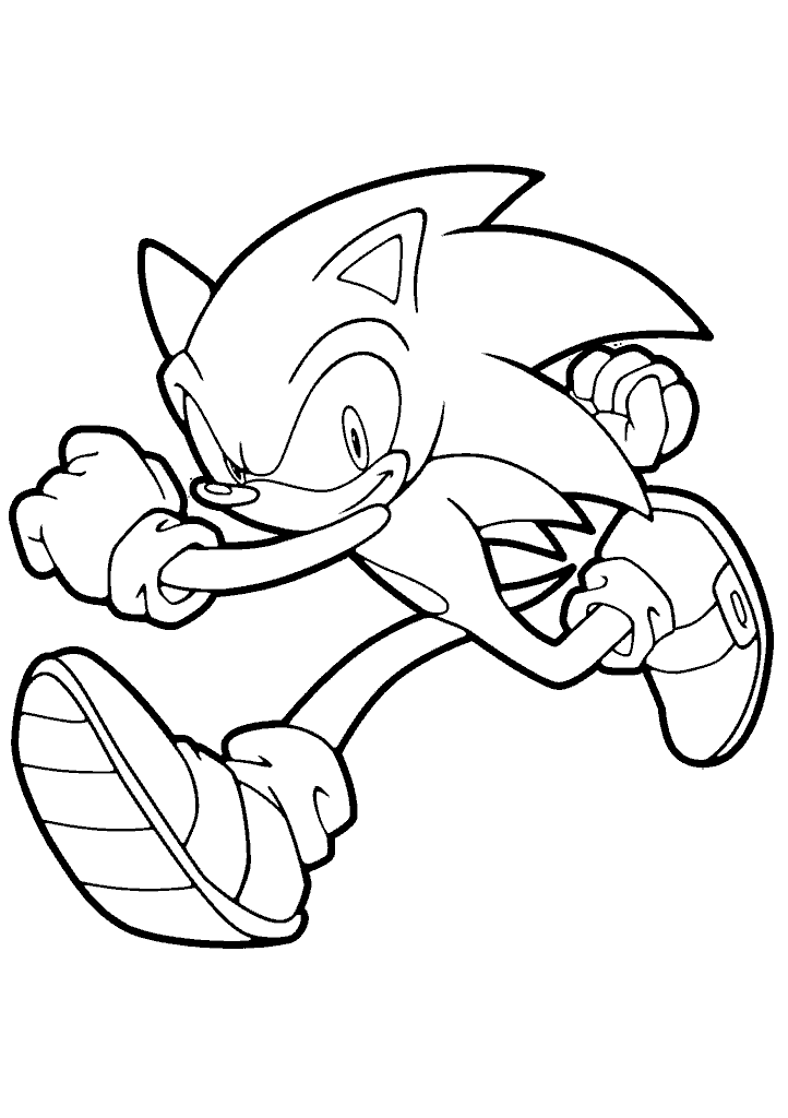 sonic para colorir