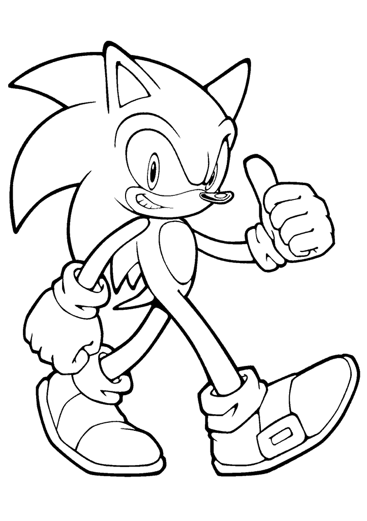 sonic para colorir