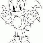 sonic para colorir