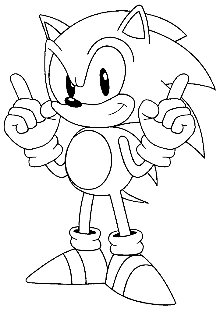 sonic para colorir