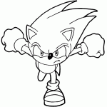 sonic para colorir