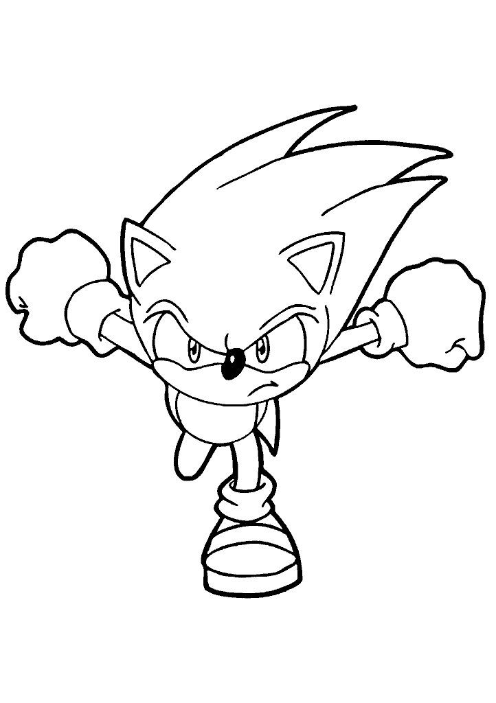 sonic para colorir