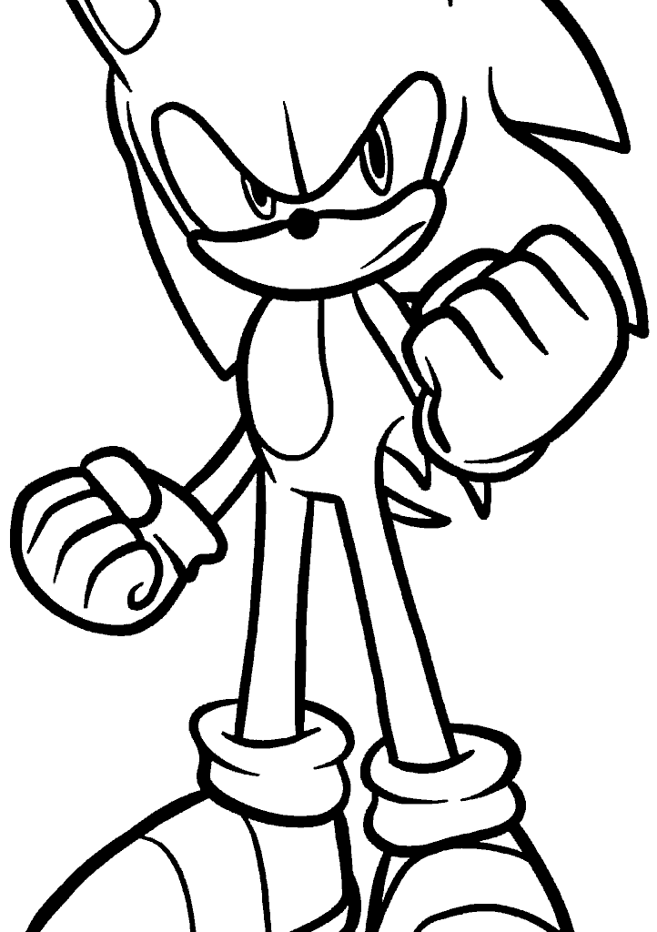 sonic para colorir