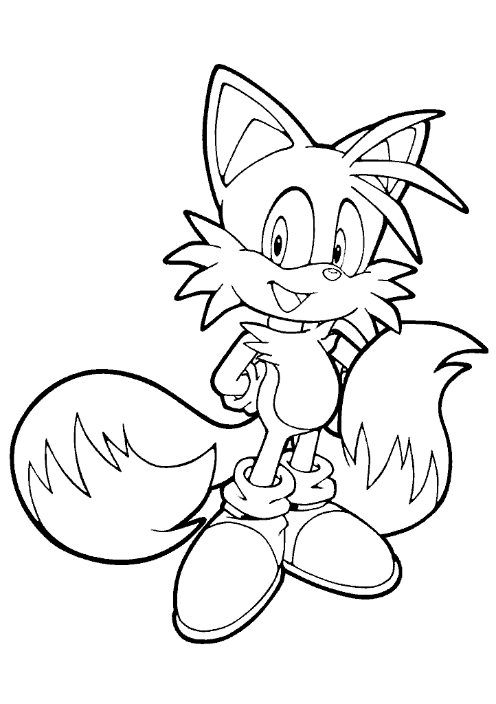 sonic para colorir