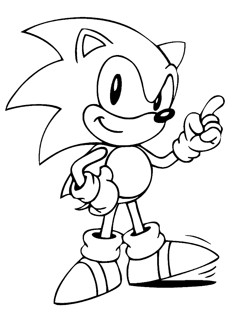 sonic para colorir