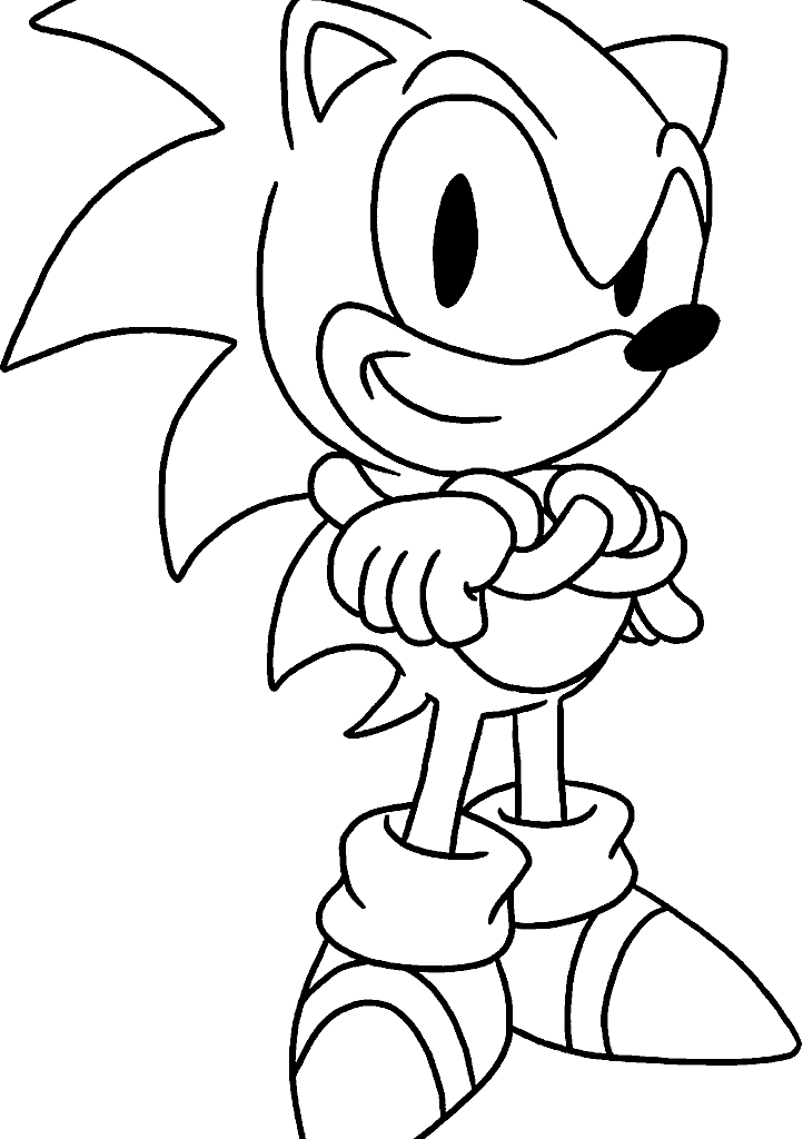 sonic para colorir