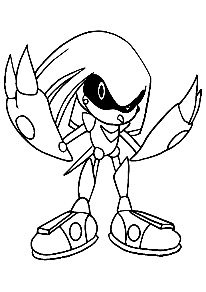 sonic para colorir