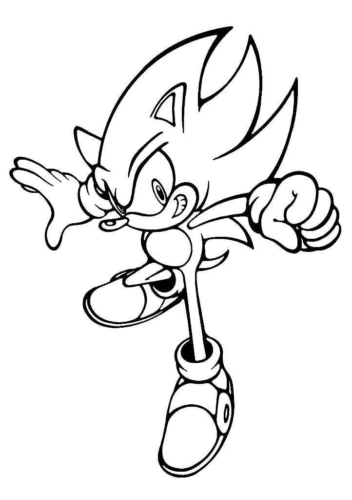 sonic para colorir