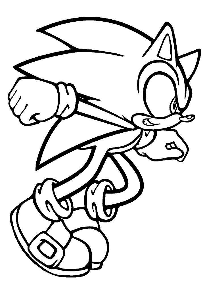 sonic para colorir