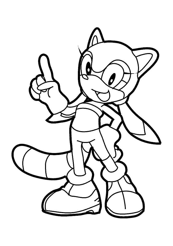 sonic para colorir