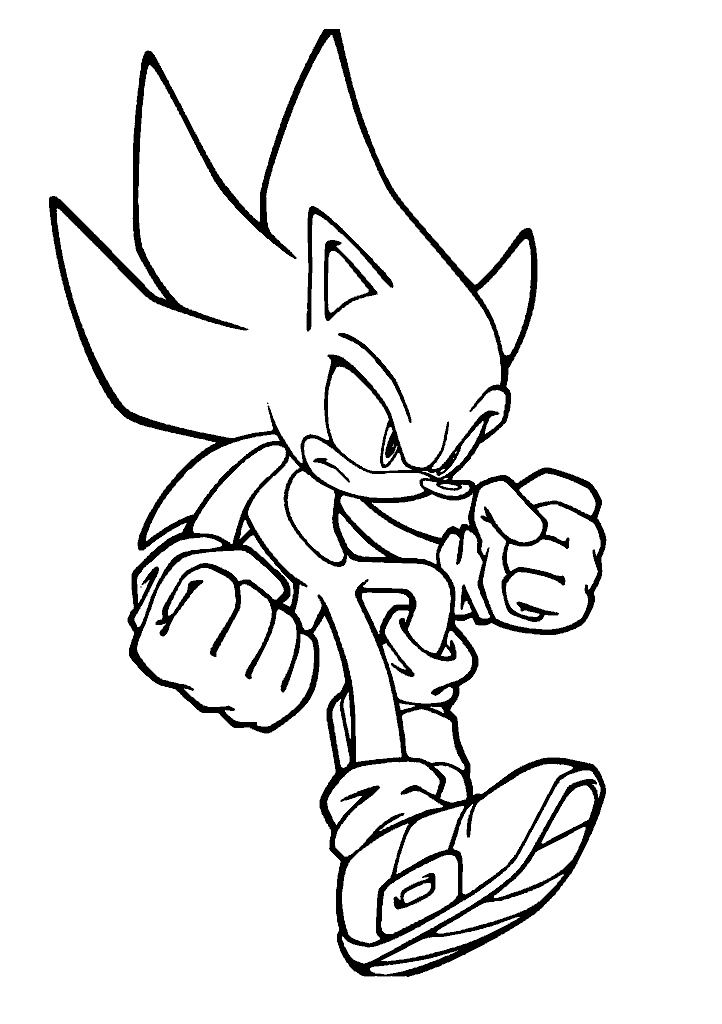 sonic para colorir