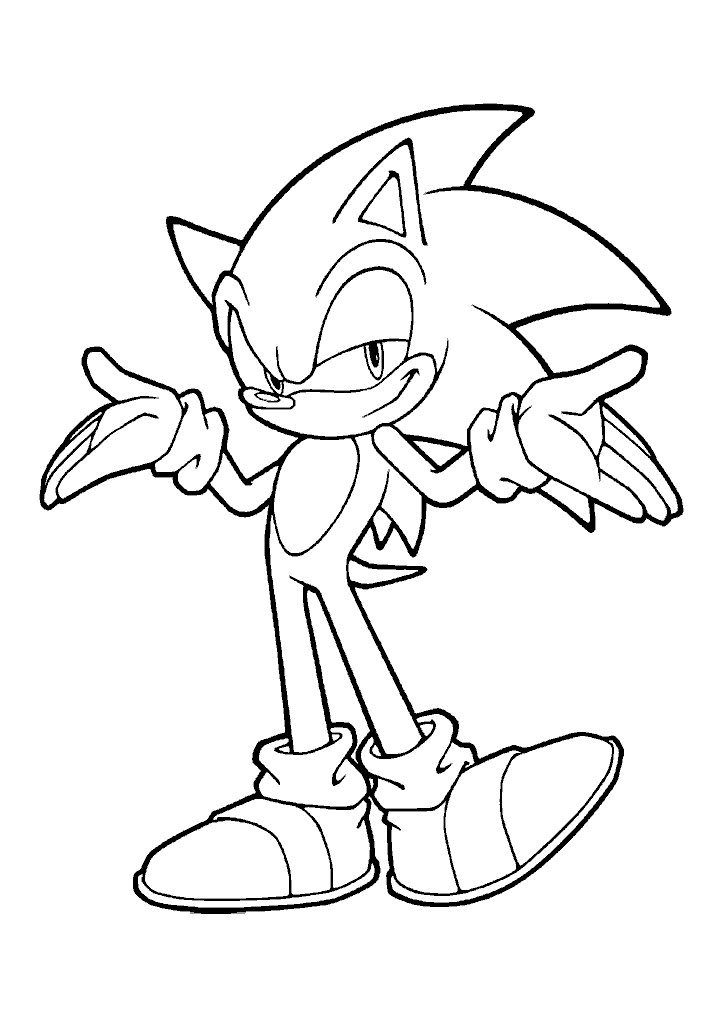 sonic para colorir