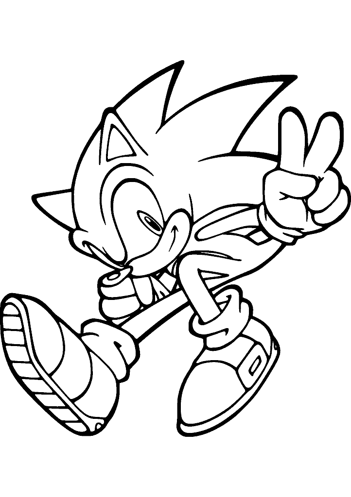 sonic para colorir